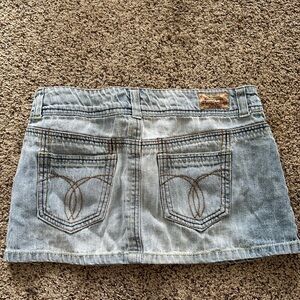Y2K Vintage Paris Blues Mini Skirt